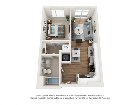 A1 Floor Plan at East 51 At Rocketts Landing, Richmond, VA, 23231